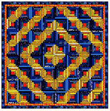 Image result for six inch log cabin quilt block