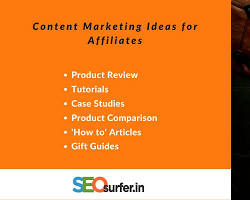 Image of Content marketing for affiliate products