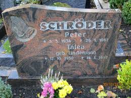 Grab von Talea Schröder (geb. Lindemann) (12.10.1930-14.01.1997 ...