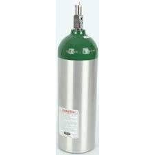Oxygen Cylinder, Aluminum, with Toggle Valve, Size Jumbo D ...