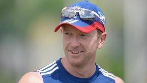 Paul Collingwood (above) replaced England assistant coach and fielding specialist Richard Halsall © Getty Images. Feb 28, 2014 - England-assistant-coach-Paul-Collingwood-smiles-during-a-nets-session-at-Sir-Viv-Richards-Cricket-Ground-o