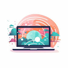 A computer screen with a colorful background and a place for a world of dreams | Premium AI-generated vector