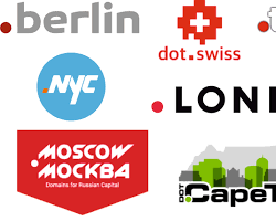 Image of variety of gTLD logos and examples