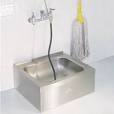 MUSTEE 24 in. x 24 in. x 10 in. Service Mop Basin for 3 in. DWV in