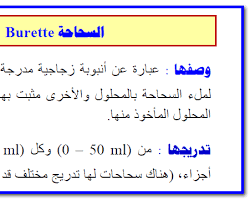 صورة السحاحة (Burette)