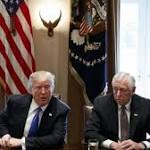 President Donald Trump declares winners