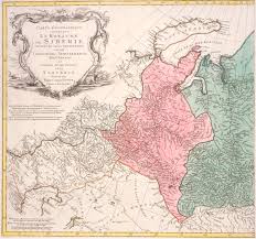 Landkarte Sibirien von Lotter um 1770 - Matthäus Albrecht Lotter ...