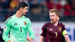 Kevin De Bruyne and Thibaut Courtois at the World Cup