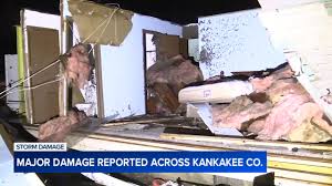 At least 4 tornadoes suspected of leaving trail of damage in Kankakee, Illinois, Lake Village Indiana, NWS says