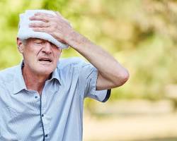 Image of elderly person suffering from heatwave in Europe