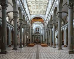 Image of Filippo Brunelleschi Basilica of San Lorenzo interior