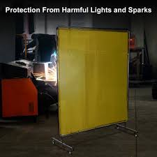 VEVOR Welding Screen Welding Curtain, 3 Panel, 6' x 6' Flame ...