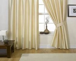 تصویر Satin fabric curtains