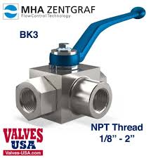 Steel-NPT-3-way-Ball-Valve