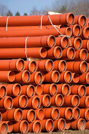 30+ Pipe Tube Orange Color Sewage Treatment Plant In A Row ...