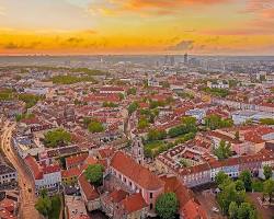 Imagen del casco antiguo de Vilnius, Lituania