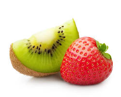 Image of Strawberries and kiwi fruits