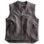 Black leather vest