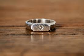 Lotus Silver Signet Ring | Men's Sterling Silver Lotus Ring ...