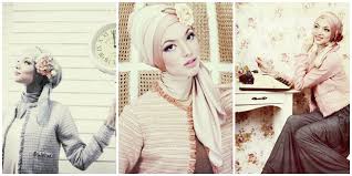 Hasil gambar untuk hijab motif bunga