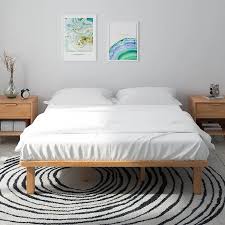 Solid Wood Bed - Classic Modern Rosewood Platform Frame