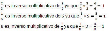 Resultado de imagen para inverso multiplicativo