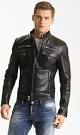 Leather bikers jacket mens