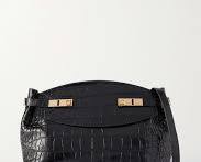 Ferragamo Hug Large Croceffect Leather Shoulder Bag