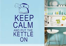 Keep Calm And Put The Kettle On-White Text Quotes Wall Stickers ... via Relatably.com