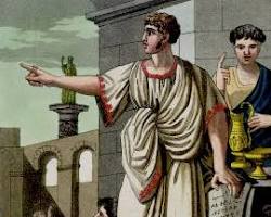 Immagine di Cliente romano saluta il patrono