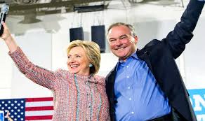 Image result for Hillary Clinton selects Tim Kaine as her running mate