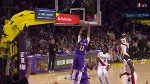 lakers vs trail blazers