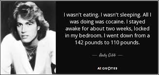 Andy Gibb quote: I wasn&#39;t eating. I wasn&#39;t sleeping. All I was ... via Relatably.com
