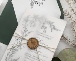 Image of wax sealed wedding invitation