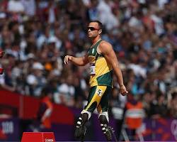 Image of Oscar Pistorius setting a world record