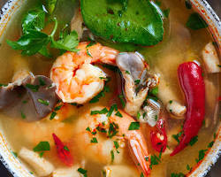 Tom Yum Soup in a bowl