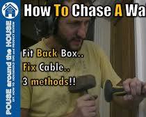 Image of Using a wall chisel to channel for electrical wiring
