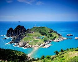 한려해상국립공원 전경 섬 바다 풍경, AI로 생성