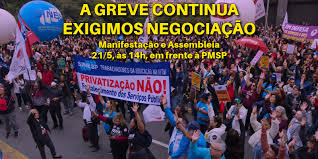 Categoria exige negociação da prefeitura e vota pela continuidade da GREVE