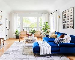 Image of velvet armchair in a living room