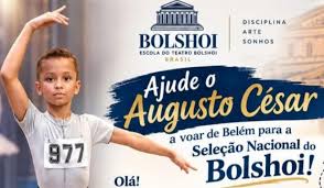 Paraense de 8 anos busca apoio para disputar vaga na Escola do Teatro Bolshoi
