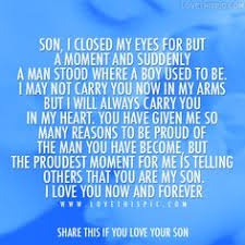 Letter from mother to son....To all my boys... Love always and ... via Relatably.com