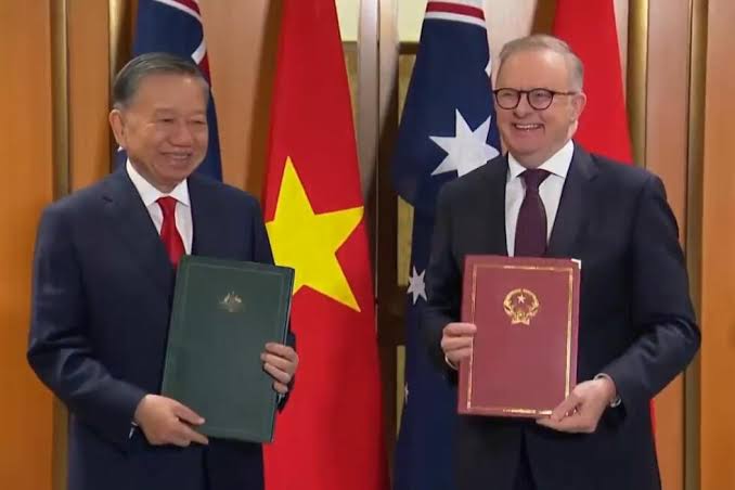 Australia, Vietnam agree to deepen strategic, defense, economic ties as Albanese meets To Lam in Canberra; leaders reaffirm Indo-Pacific stability