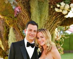 Image of Jimmy Kimmel with his current wife Molly McNearney