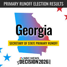 Georgia Secretary of State Primary Runoff Election 2026 Live Results