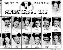 Mickey Mouse Club 1955 TV series Mouseketeers Annette Funicello Jimmie Dodd ears sweaters ABC television stills black and white, AI generated