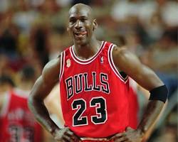 Image of Michael Jordan five incredible career moments NBA highlights 1982 NCAA winning shot 63 points vs Celtics 1986 Bulls first championship 1991 Flu Game 1997 The Last Shot 1998