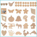 Wooden shapes for crafts