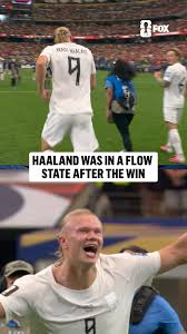 Great vibes from Haaland after advancing to the Round of 16 🇳🇴