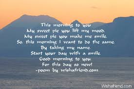 Good Morning Poems for Him via Relatably.com